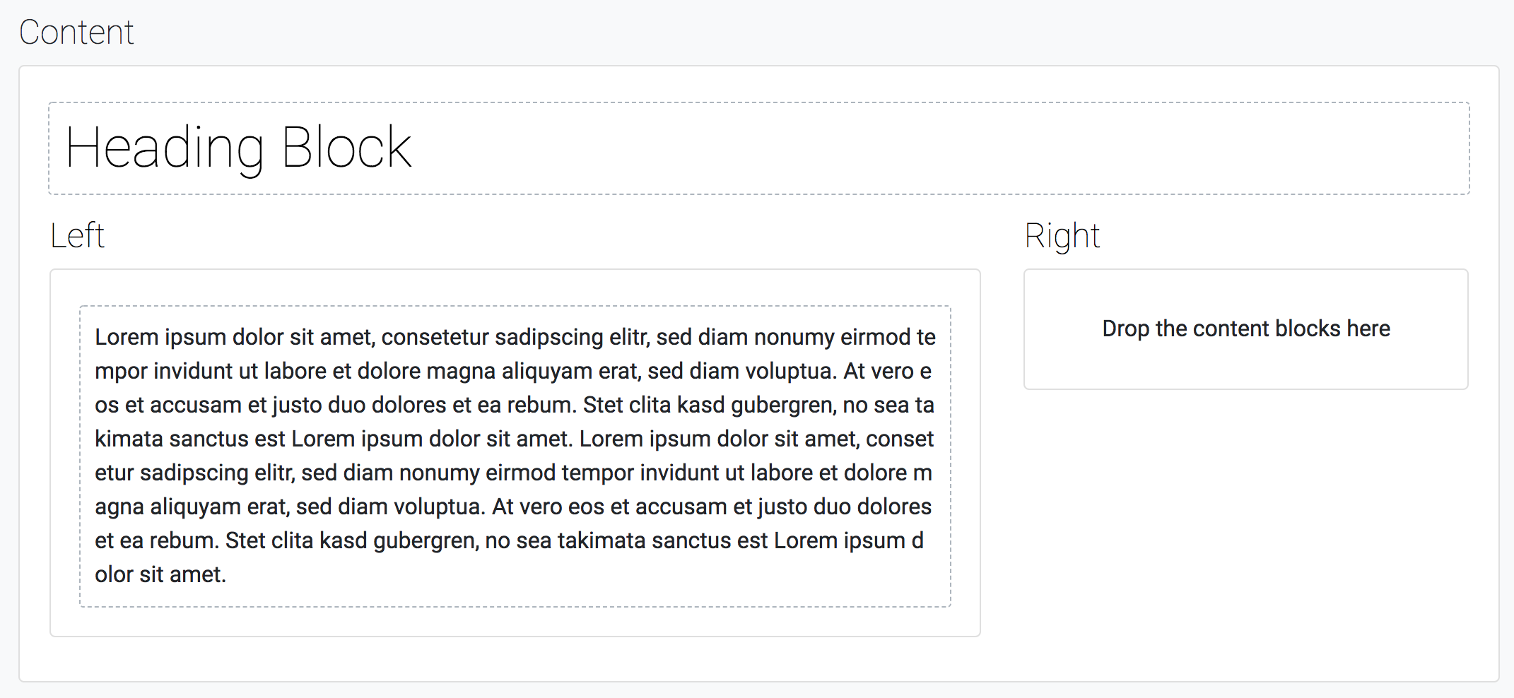 block with placeholders